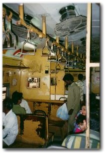 Inside a normal train in Mumbai